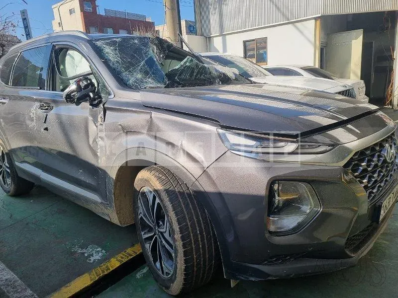 Photo 2 of 48: 2019 Hyundai Santa Fe, VIN KMHS381ABLU247383 — Korean insurance auction