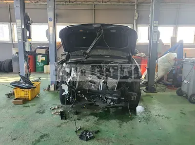 Photo 1 of 8: 2019 Hyundai Santa Fe, VIN KMHS381BBKU044937 — Korean insurance auction