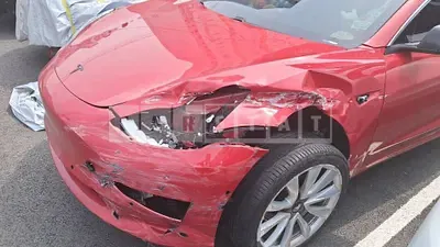 Photo 1 of 21: 2020 Tesla Model 3 Long Range, VIN 5YJ3E1EB6LF695539 — Korean insurance auction