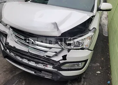 Photo 1 of 11: 2015 Hyundai Santa Fe, VIN KMHSW81UBFU480880 — Korean insurance auction