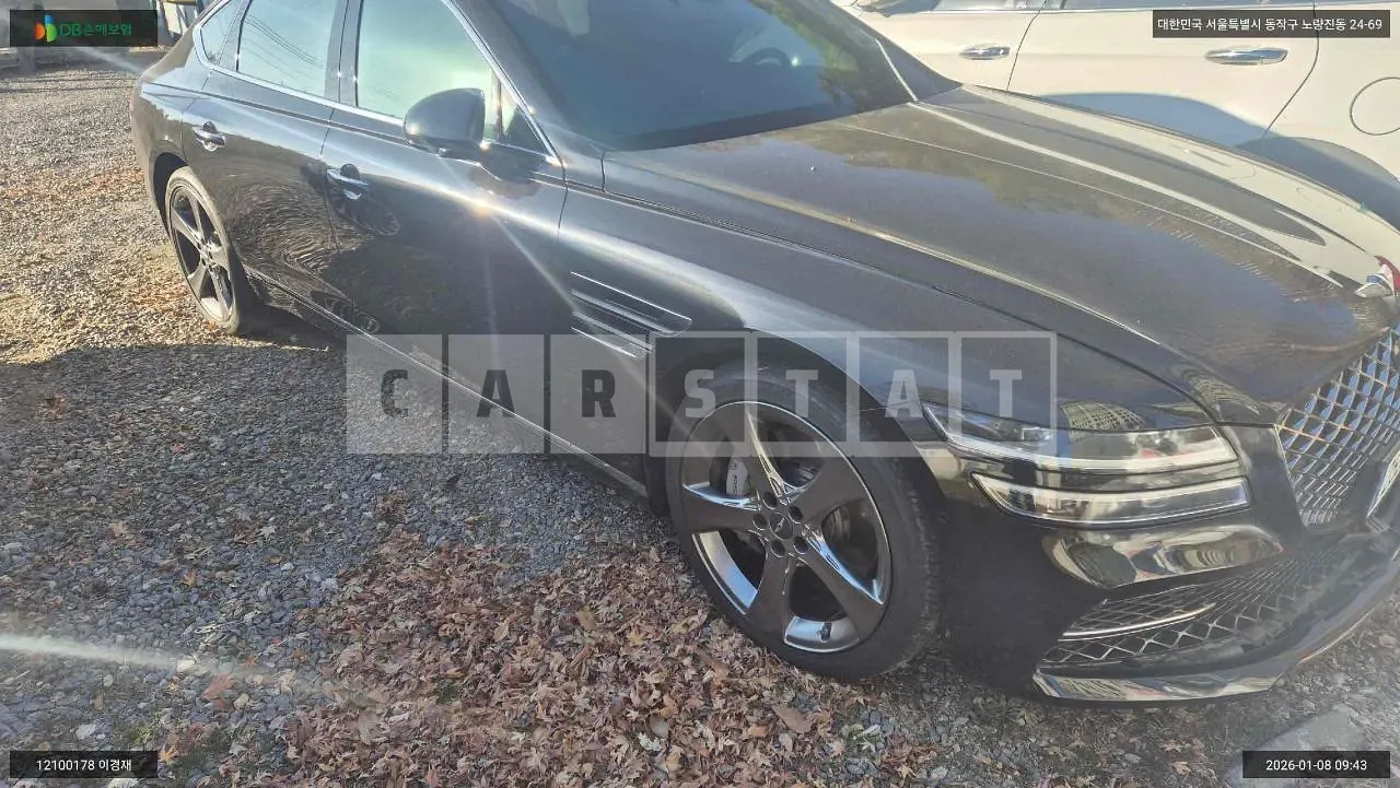 Photo 2 of 30: 2021 Genesis G80, VIN KMTGC41DDMU063749 — Korean insurance auction