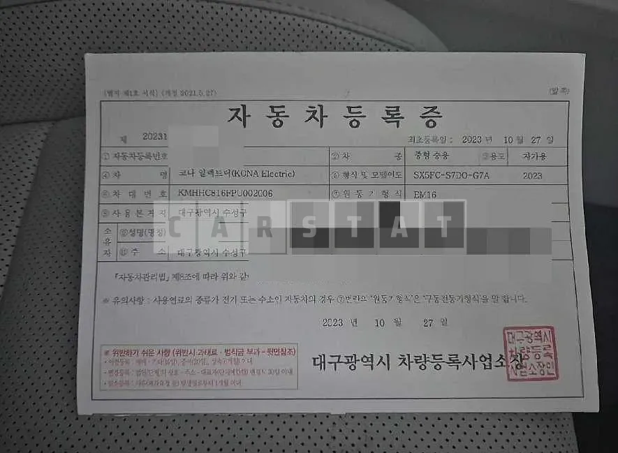 Photo 2 of 33: 2023 Hyundai Kona Electric Car, VIN KMHHC816PPU002006 — Korean insurance auction