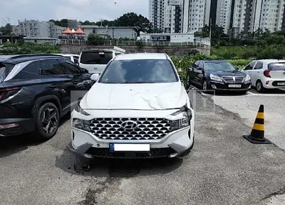 Photo 1 of 50: 2021 Hyundai Santa Fe, VIN KMHS281LGMU385620 — Korean insurance auction