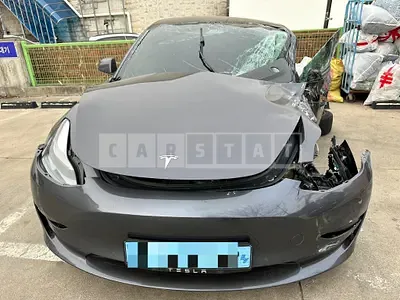 Photo 1 of 13: 2021 Tesla Model 3 Long Range, VIN 5YJ3E1EB2MF946199 — Korean insurance auction