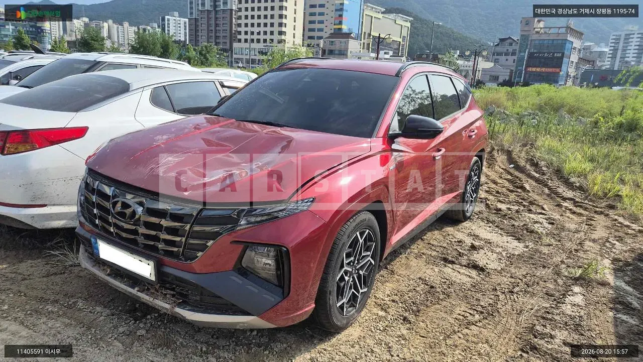 Photo 2 of 11: 2021 Hyundai Tucson, VIN KMHJE811BNU032845 — Korean insurance auction