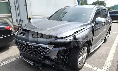 Photo 1 of 38: 2019 Hyundai Santa Fe, VIN KMHS581ABKU168943 — Korean insurance auction