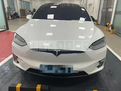 Photo 1 of 28: 2020 Tesla Model X Long Range, VIN 5YJXCBE24LF293080 — Korean insurance auction