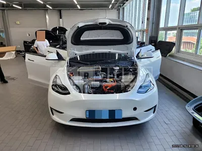 Photo 1 of 84: 2021 Tesla Model Y Performance, VIN 5YJYGDEFXMF182929 — Korean insurance auction