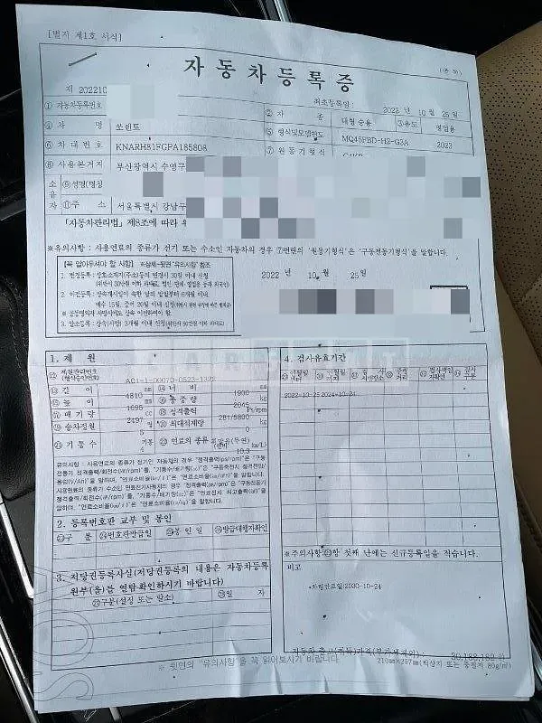 Photo 2 of 37: 2022 Kia Sorento /Sorrento, VIN KNARH81FGPA185808 — Korean insurance auction