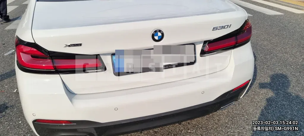 Photo 2 of 12: 2023 BMW 530i M Sport Package Plus, VIN WBA31BJ08PWX91788 — Korean insurance auction