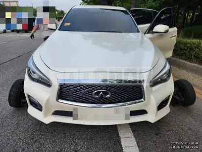 Photo 1 of 26: 2015 Infiniti Q50S Hybrid, VIN JNKAV71E4FM540296 — Korean insurance auction