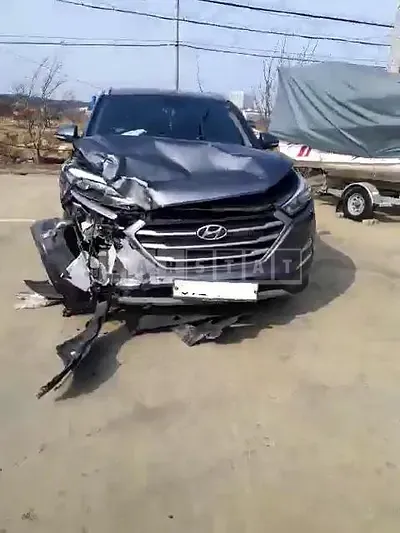 Photo 1 of 15: 2018 Hyundai Tucson, VIN KMHJ381ADJU774002 — Korean insurance auction