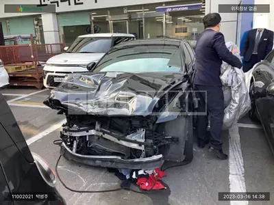 Photo 1 of 10: 2021 Genesis G80, VIN KMTGB41CBNU100460 — Korean insurance auction