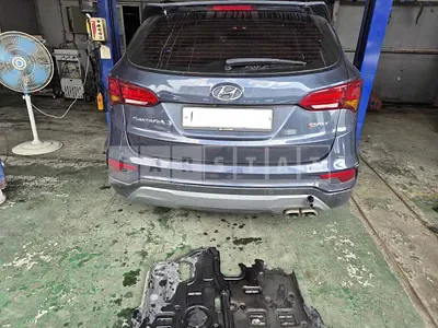 Photo 1 of 18: 2016 Hyundai Santa Fe, VIN KMHSW81UBGU644847 — Korean insurance auction