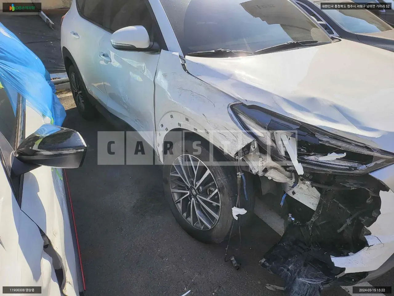 Photo 2 of 13: 2019 Hyundai Tucson, VIN KMHJ3817HKU122219 — Korean insurance auction