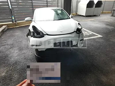 Photo 1 of 5: 2022 Tesla Model 3 Long Range, VIN 5YJ3E1EB6NF312881 — Korean insurance auction