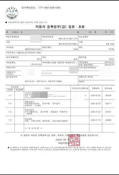 Photo 2 of 5: 2019 Hyundai Palisade Diesel 4WD — Korean insurance auction