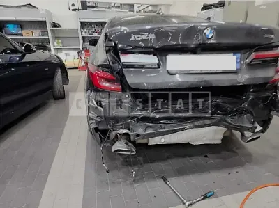Photo 1 of 9: 2021 BMW 530i xDrive, VIN WBA31BJ03MWX28447 — Korean insurance auction