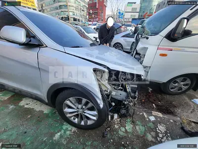 Photo 1 of 21: 2018 Hyundai Santa Fe, VIN KMHSW81UBJU862027 — Korean insurance auction