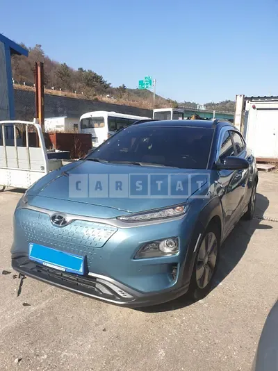 Photo 1 of 8: 2018 Hyundai Kona Electric, VIN KMHK381GFKU000627 — Korean insurance auction