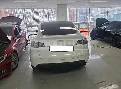 Photo 1 of 17: 2021 Tesla Model Y Standard Range, VIN 5YJYGDED0MF238908 — Korean insurance auction