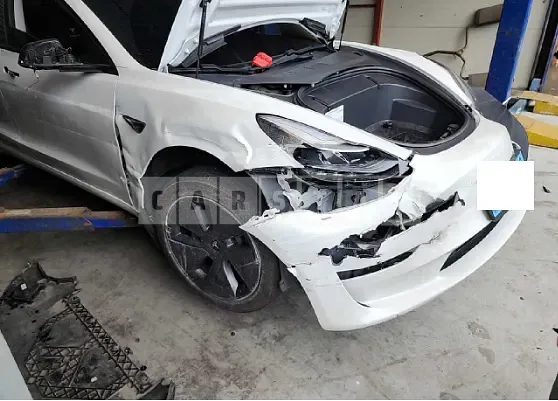 Photo 2 of 9: 2021 Tesla Model 3 Long Range, VIN 5YJ3E1EB2MF951824 — Korean insurance auction