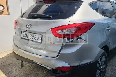 Photo 1 of 16: 2015 Hyundai Tucson, VIN KMHJT81VBFU084799 — Korean insurance auction