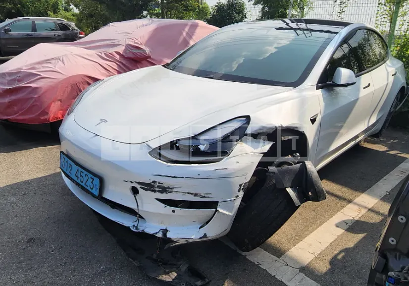 Photo 2 of 9: 2021 Tesla Model 3 Long Range, VIN 5YJ3E1EB1MF952236 — Korean insurance auction
