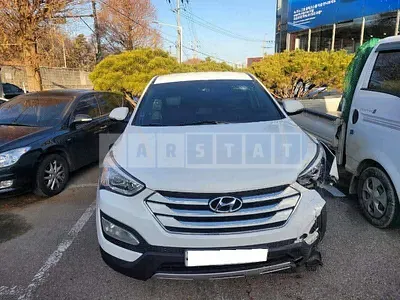 Photo 1 of 34: 2015 Hyundai Santa Fe, VIN KMHSU81UBFU471351 — Korean insurance auction