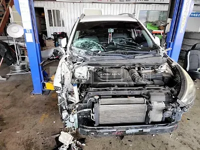 Photo 1 of 8: 2015 Hyundai Tucson, VIN KMHJT81VBFU040799 — Korean insurance auction