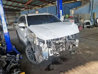 Photo 1 of 19: 2019 Hyundai Santa Fe, VIN KMHS381BBKU019825 — Korean insurance auction