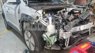 Photo 1 of 23: 2019 Hyundai Kona Electric, VIN KMHK381GFKU044359 — Korean insurance auction