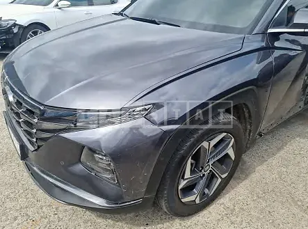 Photo 2 of 28: 2021 Hyundai Tucson, VIN KMHJE81BGMU004959 — Korean insurance auction