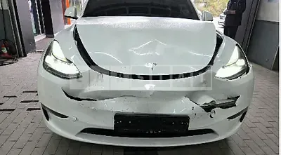 Photo 1 of 13: 2024 Tesla Model Y LongRange, VIN LRWYGCEK6RC495579 — Korean insurance auction