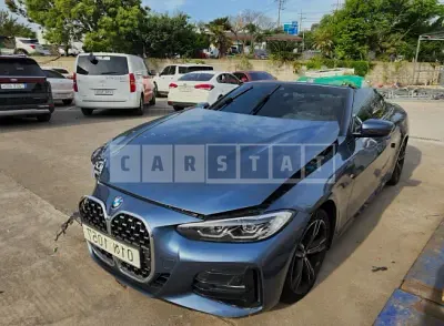 Photo 1 of 6: 2021 BMW 420i Convertible, VIN WBA71AT05MCG28847 — Korean insurance auction