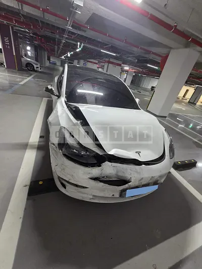 Photo 1 of 32: 2021 Tesla Model 3 Long Range, VIN 5YJ3E1EB9MF947544 — Korean insurance auction