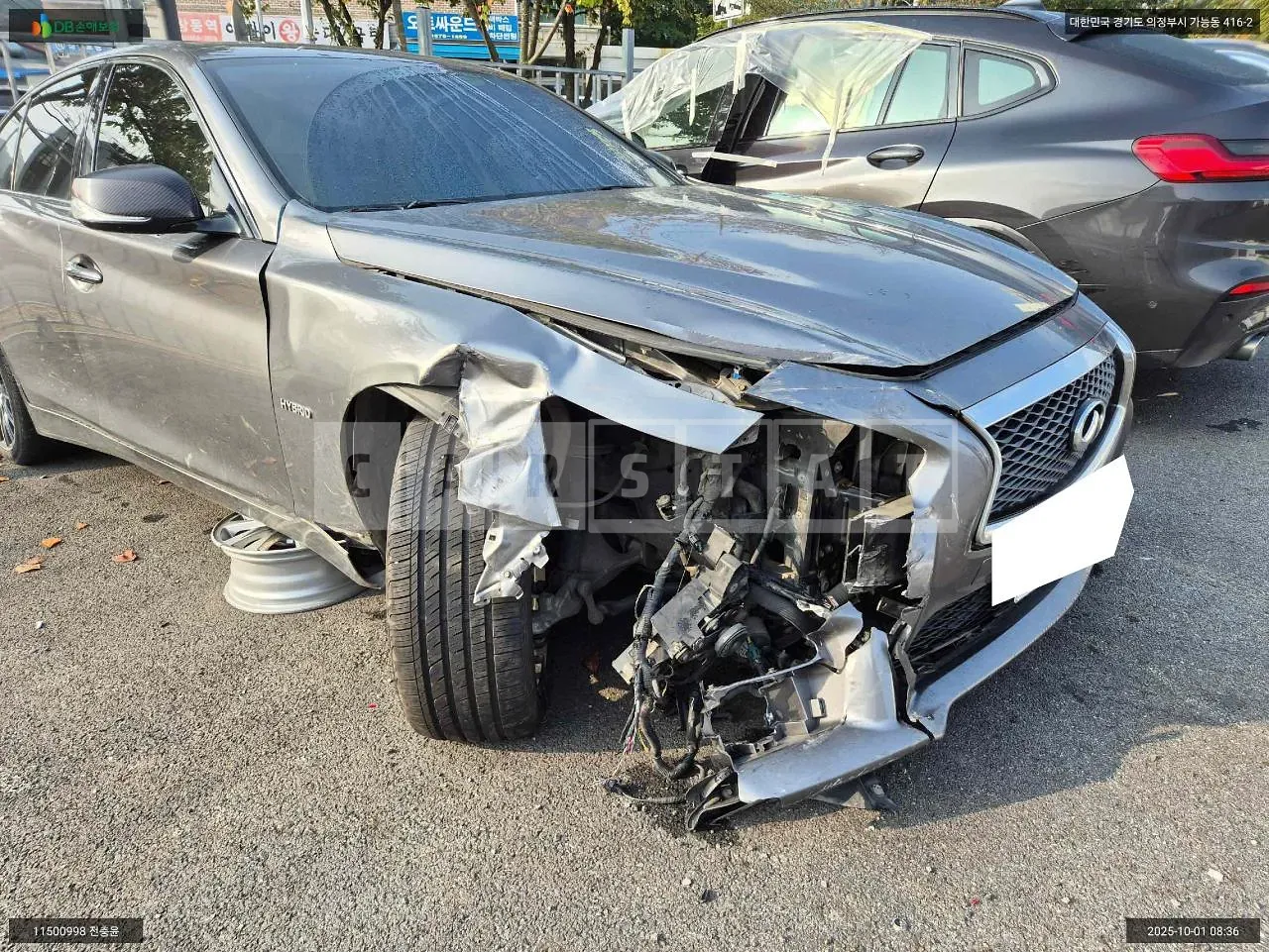 Photo 2 of 10: 2015 Infiniti Q50S Hybrid, VIN JNKAV71E3FM540127 — Korean insurance auction