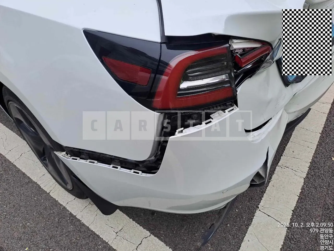 Photo 2 of 15: 2020 Tesla Model 3 Long Range, VIN 5YJ3E1EB6LF695041 — Korean insurance auction