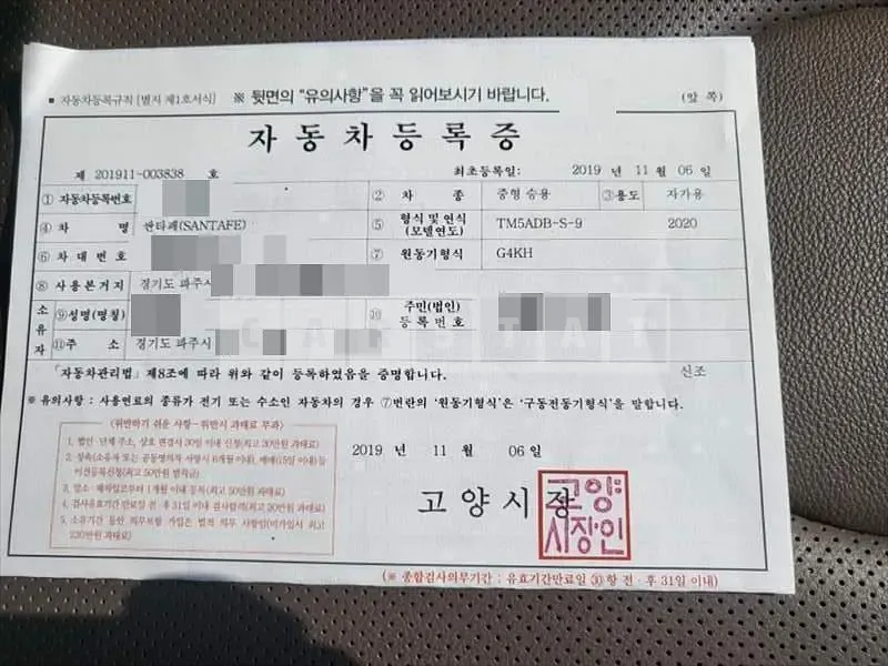 Photo 2 of 39: 2019 Hyundai Santa Fe TM 2.0 — Korean insurance auction