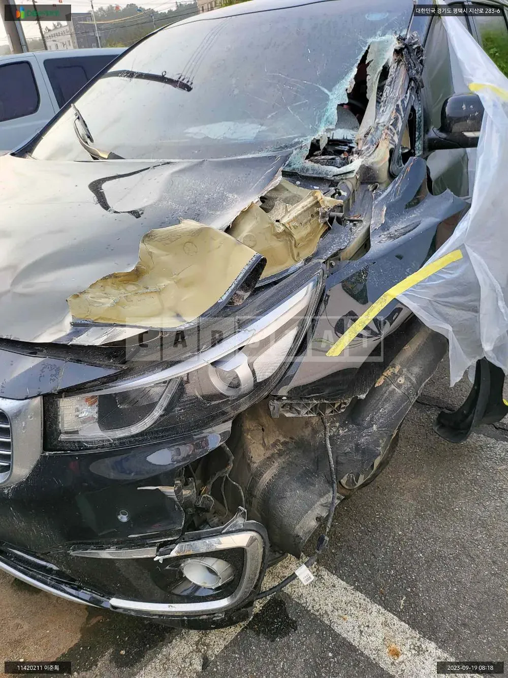 Photo 2 of 8: 2015 Kia Carnival, VIN KNAMB81ABGS160840 — Korean insurance auction