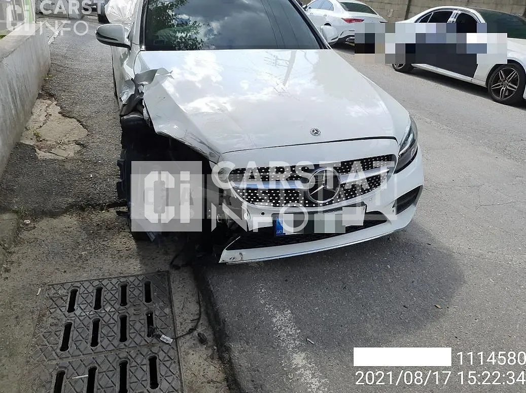 Photo 2 of 14: 2021 Mercedes-Benz C200, VIN W1KWF8AB9MR620697 — Korean insurance auction