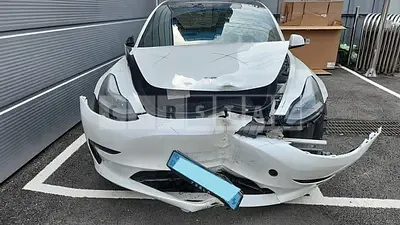Photo 1 of 18: 2021 Tesla Model 3 Standard Range Plus, VIN 5YJ3E1EAXMF889502 — Korean insurance auction