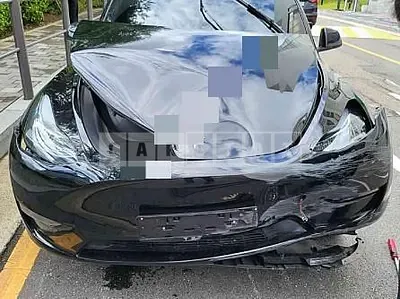 Photo 1 of 37: 2022 Tesla Model Y Long Range, VIN 7SAYGDEE6NF416334 — Korean insurance auction