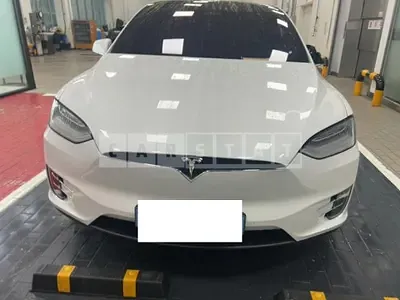 Photo 1 of 28: 2020 Tesla Model X, VIN 5YJXCBE24LF293080 — Korean insurance auction