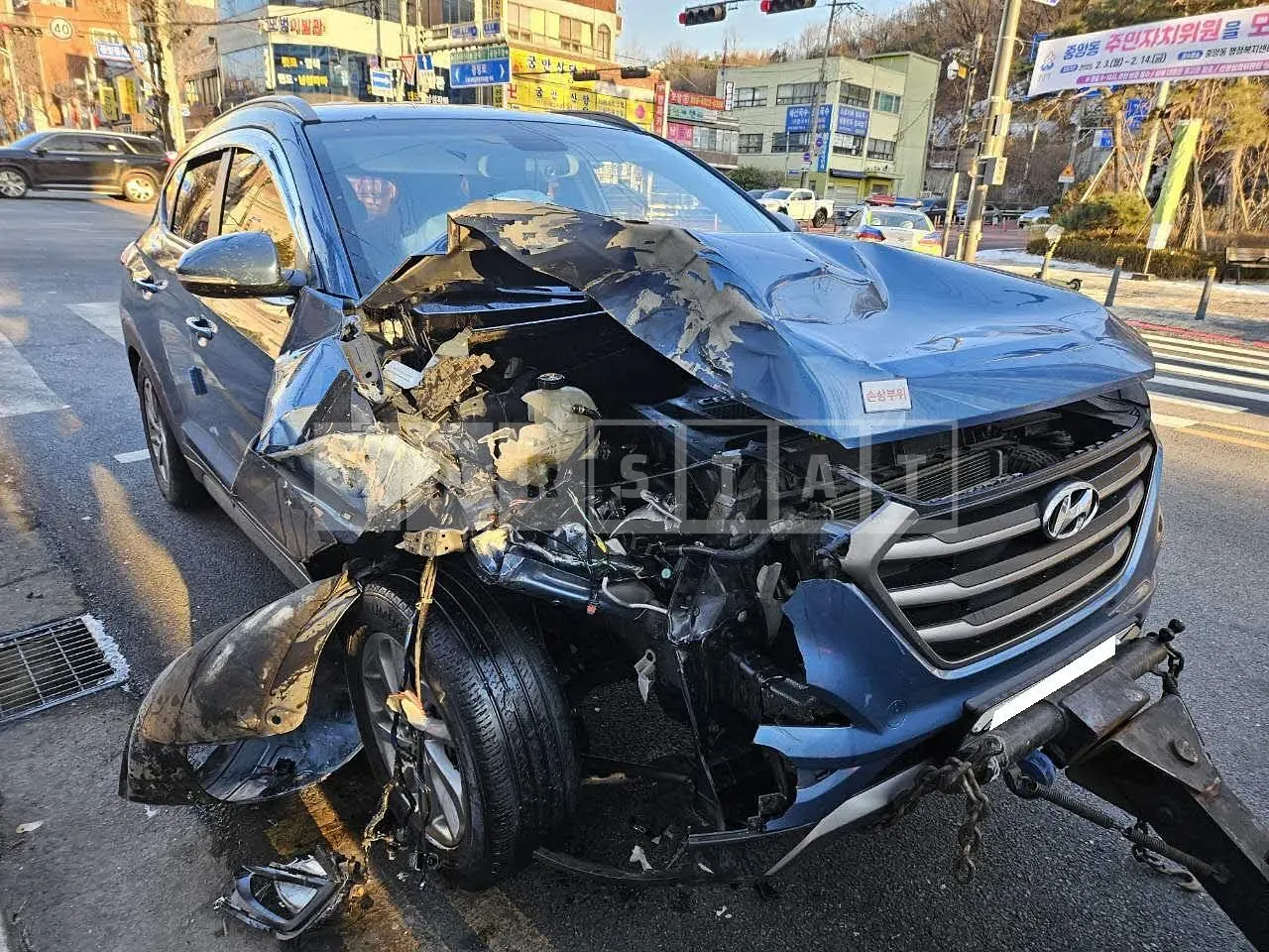 Photo 2 of 6: 2015 Hyundai Tucson, VIN KMHJ381ABGU076819 — Korean insurance auction