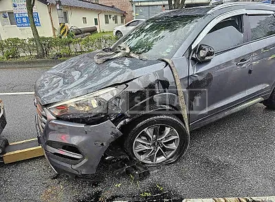 Photo 1 of 6: 2018 Hyundai Tucson, VIN KMHJ381ABJU590818 — Korean insurance auction