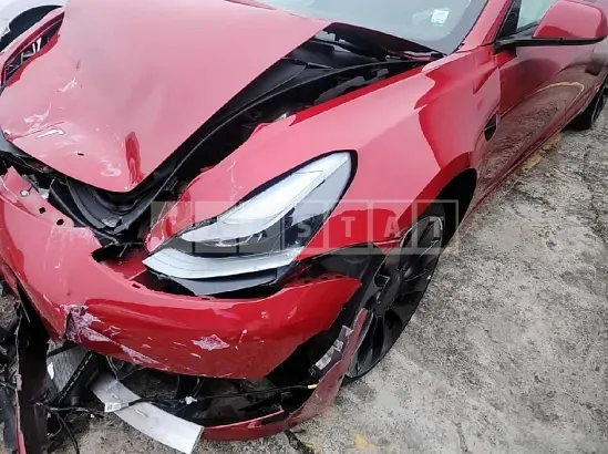 Photo 2 of 25: 2022 Tesla Model 3 Performance, VIN 5YJ3E1ECXNF308924 — Korean insurance auction