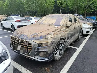 Photo 1 of 8: 2020 Audi Q8 50 TDI Four, VIN WAUZZZF16LD027845 — Korean insurance auction