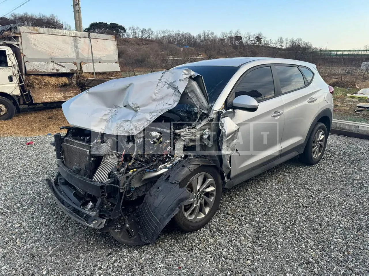 Photo 2 of 21: 2018 Hyundai Tucson, VIN KMHJ281ADJU775929 — Korean insurance auction