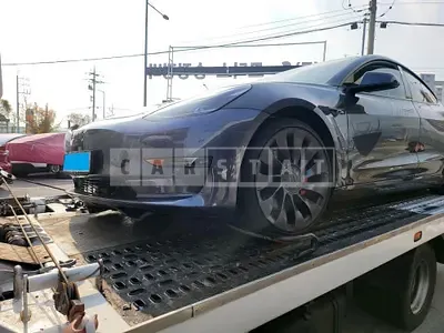 Photo 1 of 42: 2021 Tesla Model 3, VIN 5YJ3E1EC2MF912126 — Korean insurance auction